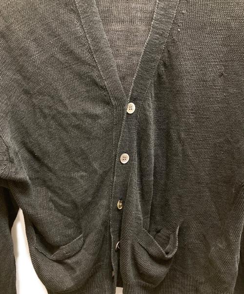 COMME des GARCONS HOMME（コムデギャルソン オム）COMME des GARCONS HOMME (コムデギャルソン オム) リネンニットカーディガン ブラック サイズ:不明の古着・服飾アイテム