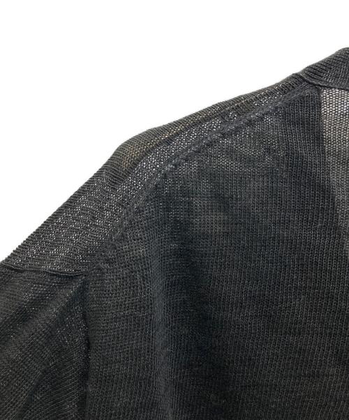 COMME des GARCONS HOMME（コムデギャルソン オム）COMME des GARCONS HOMME (コムデギャルソン オム) リネンニットカーディガン ブラック サイズ:不明の古着・服飾アイテム
