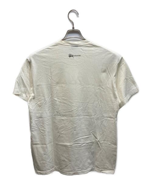 stussy（ステューシー）stussy (ステューシー) 90’ｓ BIG AND MEATYプリントTシャツ ホワイト サイズ:Lの古着・服飾アイテム