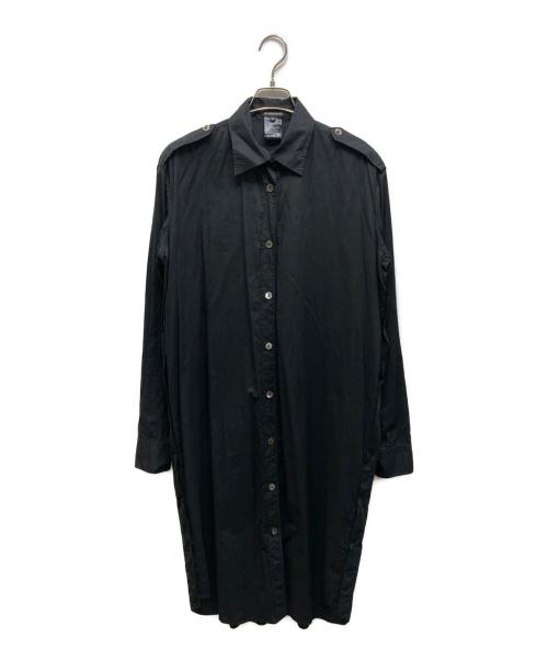ANN DEMEULEMEESTER（アンドゥムルメステール）ANN DEMEULEMEESTER (アンドゥムルメステール) シャツワンピース ブラック サイズ:34の古着・服飾アイテム