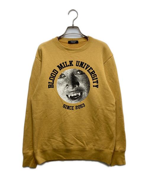 UNDERCOVER（アンダーカバー）UNDERCOVER (アンダーカバー) BLOOD MILK UNIVERSITY グラフィックスウェット イエロー サイズ:2の古着・服飾アイテム
