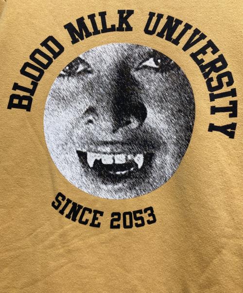 UNDERCOVER（アンダーカバー）UNDERCOVER (アンダーカバー) BLOOD MILK UNIVERSITY グラフィックスウェット イエロー サイズ:2の古着・服飾アイテム