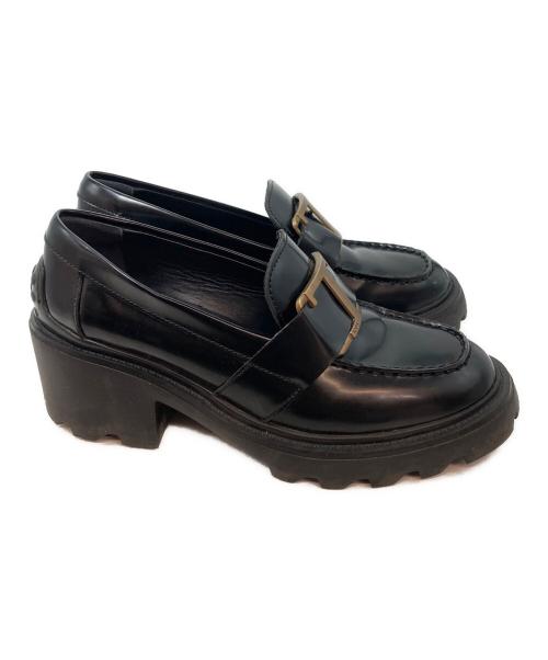 TOD'S（トッズ）TOD'S (トッズ) T タイムレス レザーローファー ブラック サイズ:35の古着・服飾アイテム