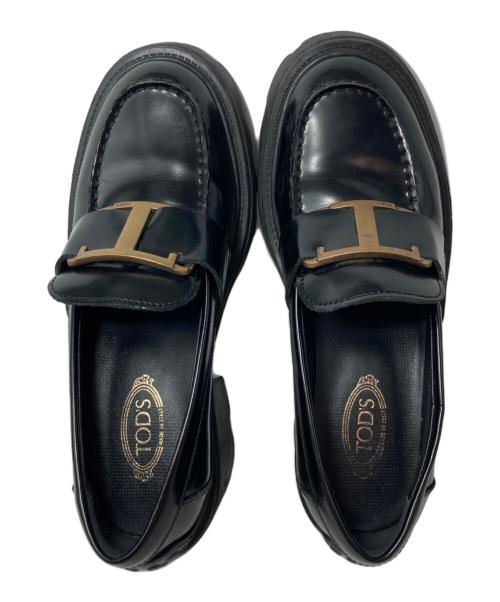 TOD'S（トッズ）TOD'S (トッズ) T タイムレス レザーローファー ブラック サイズ:35の古着・服飾アイテム
