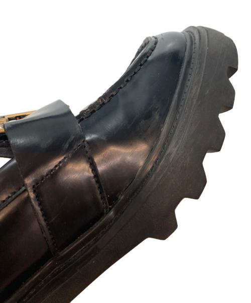 TOD'S（トッズ）TOD'S (トッズ) T タイムレス レザーローファー ブラック サイズ:35の古着・服飾アイテム
