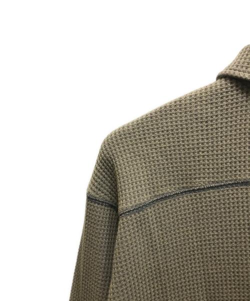 Diaspora Skateboards（ディアスポラスケートボードズ）Diaspora skateboards (ディアスポラスケートボードズ) Waffle L/S Polo カーキ サイズ:Lの古着・服飾アイテム