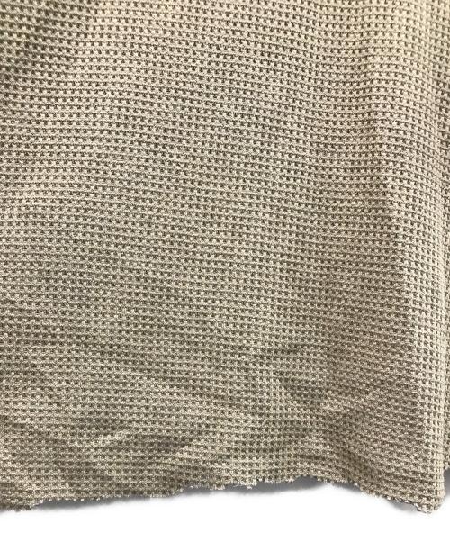 Diaspora Skateboards（ディアスポラスケートボードズ）Diaspora skateboards (ディアスポラスケートボードズ) Waffle L/S Polo カーキ サイズ:Lの古着・服飾アイテム