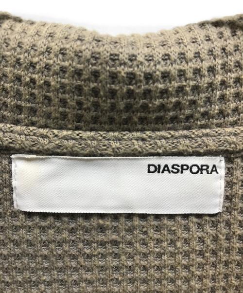 Diaspora Skateboards（ディアスポラスケートボードズ）Diaspora skateboards (ディアスポラスケートボードズ) Waffle L/S Polo カーキ サイズ:Lの古着・服飾アイテム