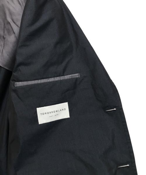 TOMORROW LAND（トゥモローランド）TOMORROW LAND (トゥモローランド) シルクコットンタイプライター シングルブレステッド2Bジャケット ネイビー サイズ:46の古着・服飾アイテム