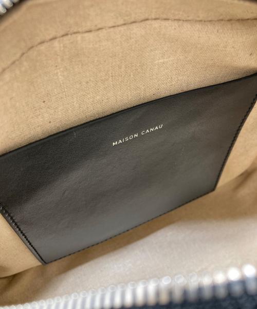 MAISON CANAU（メゾンカナウ）Maison canau (メゾンカナウ) SMOOTH ROUND BOSTON バッグ ブラックの古着・服飾アイテム