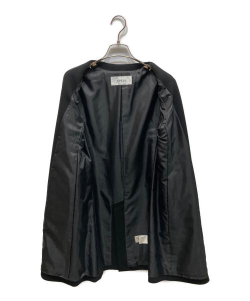 SOEJU（ソージュ）SOEJU (ソージュ) ロングノーカラージャケット ブラック サイズ:Ｌの古着・服飾アイテム
