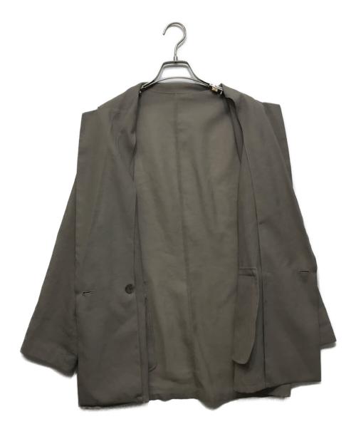Loungedress（ラウンジドレス）Loungedress (ラウンジドレス) 【洗濯可】リネンライクシアージャケット ベージュ サイズ:FREEの古着・服飾アイテム
