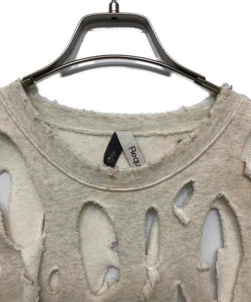 RequaL≡（リコール）RequaL≡ (リコール) NIKEEY ダメージ加工 スウェット ホワイト サイズ:3の古着・服飾アイテム