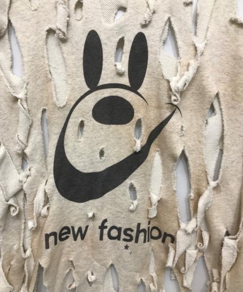 RequaL≡（リコール）RequaL≡ (リコール) NIKEEY ダメージ加工 スウェット ホワイト サイズ:3の古着・服飾アイテム