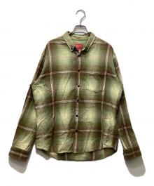 SUPREME（シュプリーム）の古着「Shadow Plaid Flannel Shirt（シャドウプレイド フランネルシャツ）」｜グリーン
