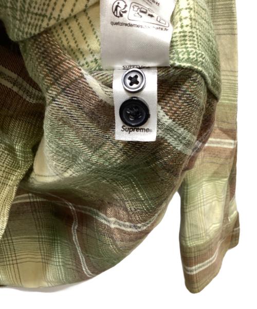 SUPREME（シュプリーム）Supreme (シュプリーム) Shadow Plaid Flannel Shirt（シャドウプレイド フランネルシャツ） グリーン サイズ:Sの古着・服飾アイテム