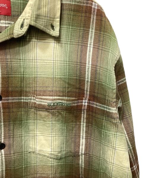 SUPREME（シュプリーム）Supreme (シュプリーム) Shadow Plaid Flannel Shirt（シャドウプレイド フランネルシャツ） グリーン サイズ:Sの古着・服飾アイテム