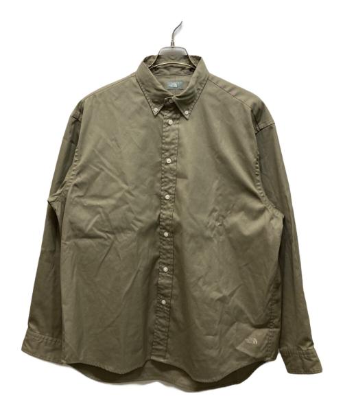 THE NORTH FACE（ザ ノース フェイス）THE NORTH FACE (ザ ノース フェイス) ロングスリーブハーフドームシャツ ベージュ サイズ:Lの古着・服飾アイテム