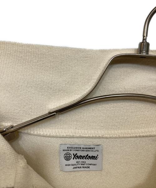 Yonetomi（ヨネトミ）Yonetomi (ヨネトミ) ライトウェーブ コットン ニット ポロシャツ ホワイト サイズ:3の古着・服飾アイテム