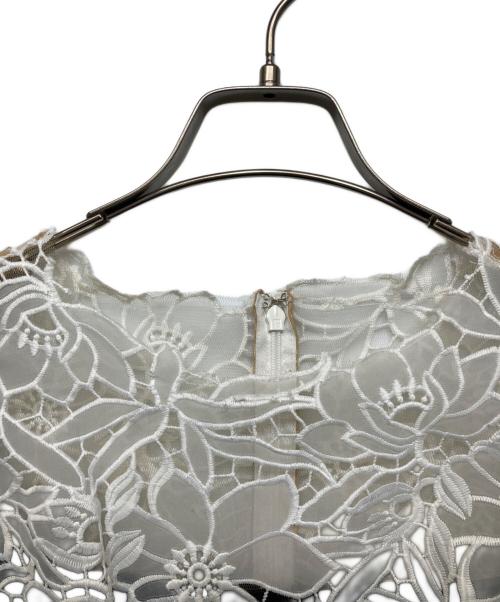 TADASHI SHOJI（タダシ ショージ）TADASHI SHOJI (タダシ ショージ) レースワンピース ホワイト サイズ:FREEの古着・服飾アイテム