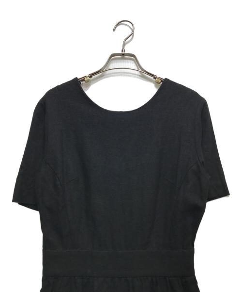 RIM.ARK（リムアーク）RIM.ARK (リムアーク) リネン混バックオープンストラップドレス ブラック サイズ:36の古着・服飾アイテム