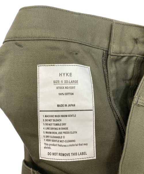HYKE（ハイク）HYKE (ハイク) BACK SATIN BAKER PANTS カーキ サイズ:XXLの古着・服飾アイテム