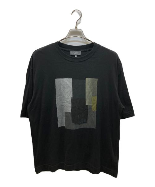 MARGARET HOWELL（マーガレットハウエル）MARGARET HOWELL (マーガレットハウエル) COLLAGE PRINT COTTON JERSEY TOP ブラック サイズ:Lの古着・服飾アイテム