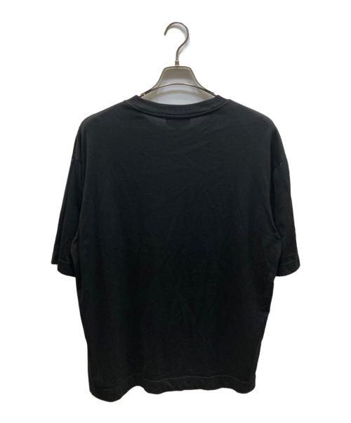 MARGARET HOWELL（マーガレットハウエル）MARGARET HOWELL (マーガレットハウエル) COLLAGE PRINT COTTON JERSEY TOP ブラック サイズ:Lの古着・服飾アイテム