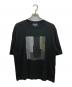 MARGARET HOWELL（マーガレットハウエル）の古着「COLLAGE PRINT COTTON JERSEY TOP」｜ブラック