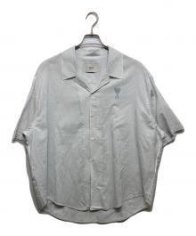 AMI Alexandre Mattiussi（アミアレクサンドルマテュッシ）の古着「STRIPPED S/S SHIRT」｜ホワイト