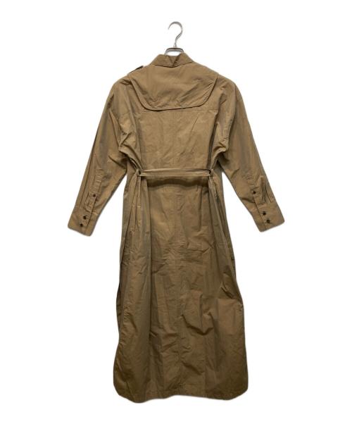allureville（アルアバイル）allureville (アルアバイル) ディタッチャブルシャンブレーワンピース ブラウン サイズ:2の古着・服飾アイテム