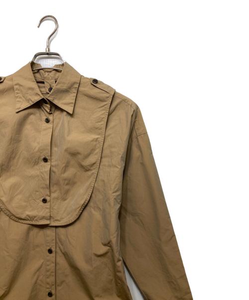allureville（アルアバイル）allureville (アルアバイル) ディタッチャブルシャンブレーワンピース ブラウン サイズ:2の古着・服飾アイテム
