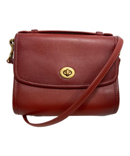 COACH（コーチ）COACH (コーチ) キップ ターンロック クロスボディ レッドの古着・服飾アイテム