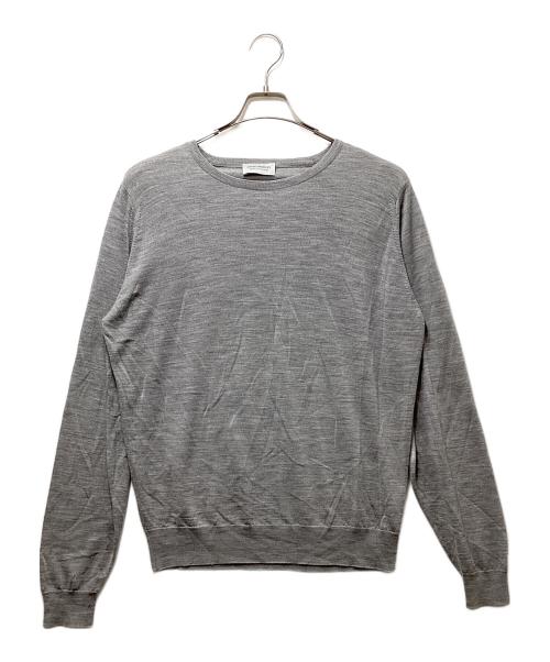 JOHN SMEDLEY（ジョンスメドレー）JOHN SMEDLEY (ジョンスメドレー) クルーネックウールニット グレー サイズ:Lの古着・服飾アイテム