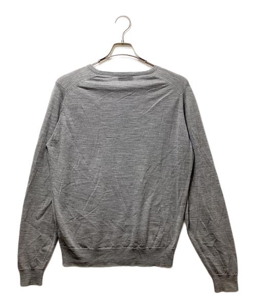 JOHN SMEDLEY（ジョンスメドレー）JOHN SMEDLEY (ジョンスメドレー) クルーネックウールニット グレー サイズ:Lの古着・服飾アイテム