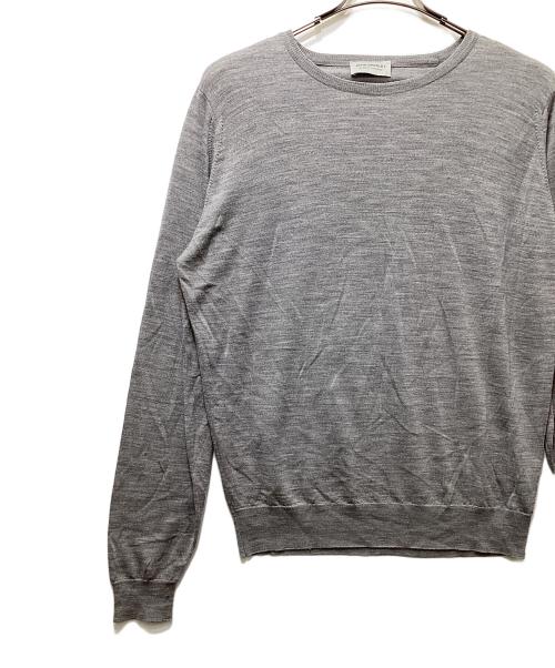 JOHN SMEDLEY（ジョンスメドレー）JOHN SMEDLEY (ジョンスメドレー) クルーネックウールニット グレー サイズ:Lの古着・服飾アイテム