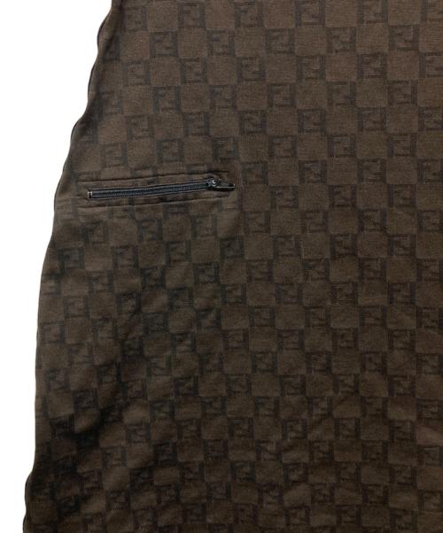 FENDI（フェンディ）FENDI (フェンディ) ズッカ柄 サイドライン キャミソールワンピース ブラウン サイズ:42の古着・服飾アイテム