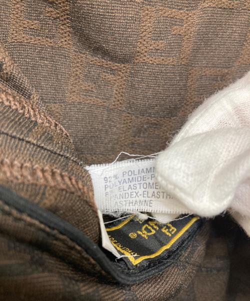 FENDI（フェンディ）FENDI (フェンディ) ズッカ柄 サイドライン キャミソールワンピース ブラウン サイズ:42の古着・服飾アイテム