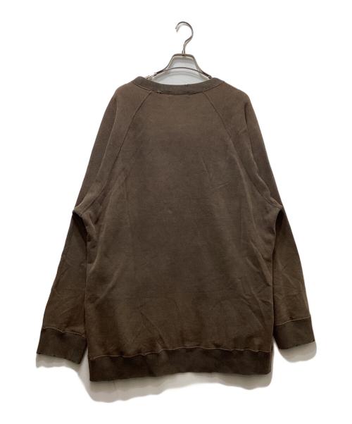 UNDERCOVER（アンダーカバー）UNDERCOVER (アンダーカバー) 21SS ボロ加工ワイドスウェット UC1A4802 / クルーネックスウェット ブラウン サイズ:3の古着・服飾アイテム