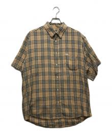 Burberry's（バーバリーズ）の古着「ノバチェック半袖シャツ」｜ベージュ