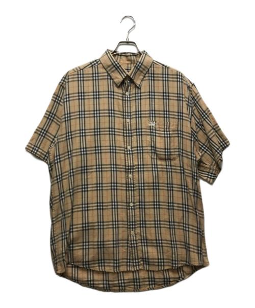 Burberry's（バーバリーズ）Burberry's (バーバリーズ) ノバチェック半袖シャツ ベージュ サイズ:XLの古着・服飾アイテム