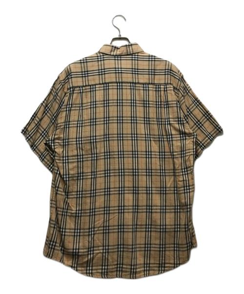 Burberry's（バーバリーズ）Burberry's (バーバリーズ) ノバチェック半袖シャツ ベージュ サイズ:XLの古着・服飾アイテム