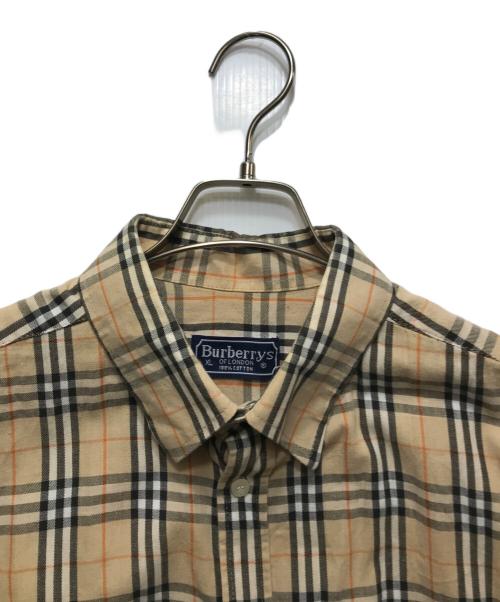 Burberry's（バーバリーズ）Burberry's (バーバリーズ) ノバチェック半袖シャツ ベージュ サイズ:XLの古着・服飾アイテム