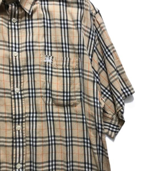 Burberry's（バーバリーズ）Burberry's (バーバリーズ) ノバチェック半袖シャツ ベージュ サイズ:XLの古着・服飾アイテム