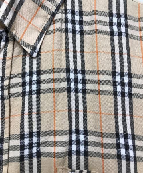 Burberry's（バーバリーズ）Burberry's (バーバリーズ) ノバチェック半袖シャツ ベージュ サイズ:XLの古着・服飾アイテム
