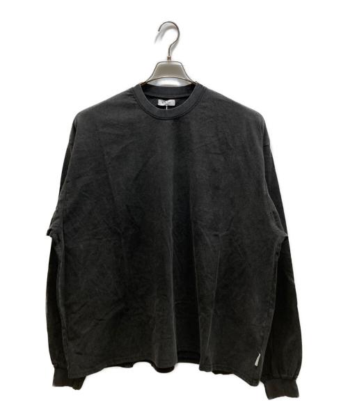 BASICKS（ベイシックス）BASICKS (ベイシックス) フェード加工ロングスリーブカットソー グレー サイズ:Mの古着・服飾アイテム