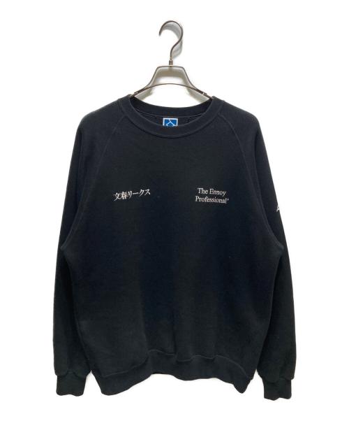 ENNOY（エンノイ）ENNOY (エンノイ) 文春リークス クルーネックスウェット ブラック サイズ:Lの古着・服飾アイテム