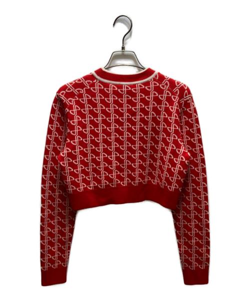 patou（パトゥ）Patou (パトゥ) 総柄ニット レッド サイズ:XSの古着・服飾アイテム