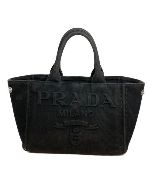 PRADA（プラダ）PRADA (プラダ) エンボスロゴカナバ ブラックの古着・服飾アイテム
