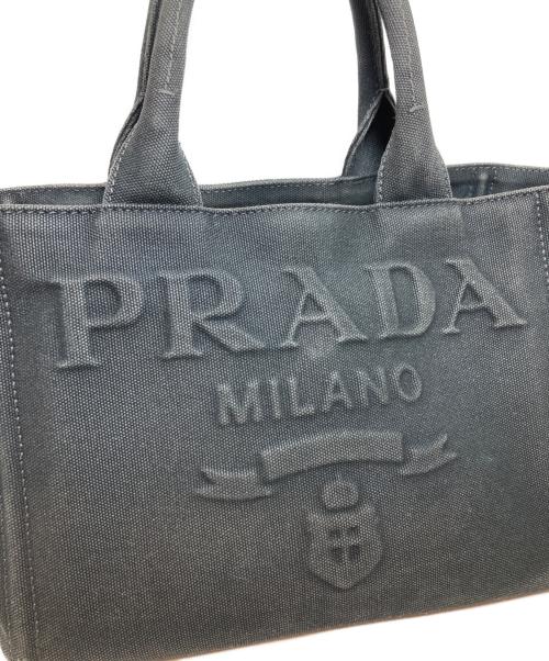 PRADA（プラダ）PRADA (プラダ) エンボスロゴカナバ ブラックの古着・服飾アイテム